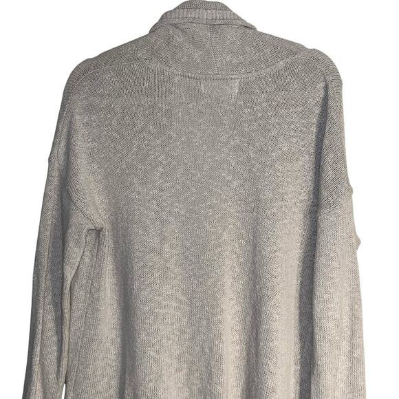 Akini 100% Cotton Lightweight Open Front Knit Cardigan Sweater Beige Medium - Picture 4 of 7